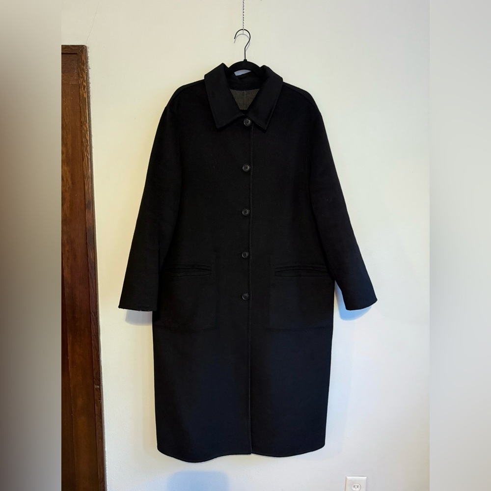 Banana Republic Factory Reversible Double Face Wool Blend Coat - Picture 4 of 8